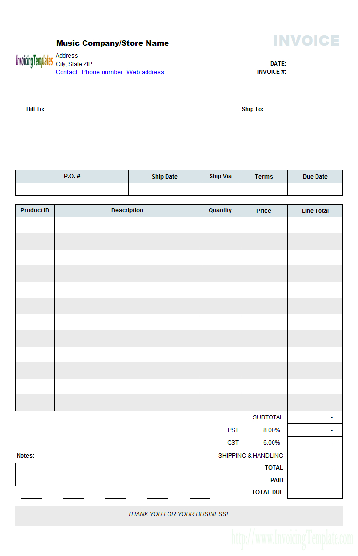 Free Invoice Template Microsoft Works In Free Printable Invoice Template Microsoft Word