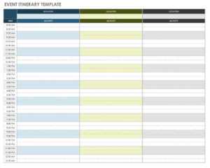 Free Itinerary Templates | Smartsheet for Blank Trip Itinerary Template