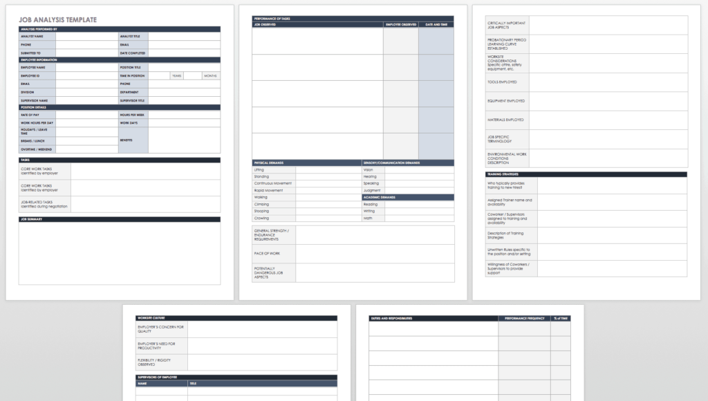 Free Job Analysis Templates | Smartsheet Regarding Safety Analysis ...