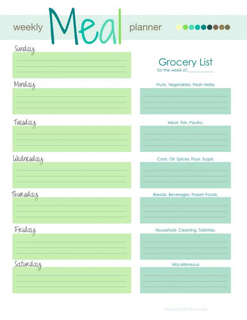 Free Meal Planner Template For Mac Within Meal Plan Template Word