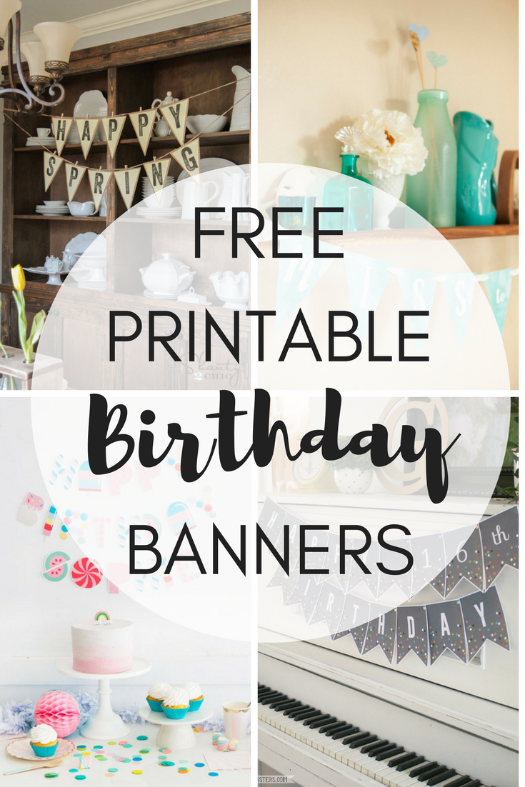 Free Printable Birthday Banners Pertaining To Free Printable Party Banner Templates