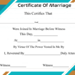 Free Printable Certificate Of Marriage Template Intended For Blank Marriage Certificate Template