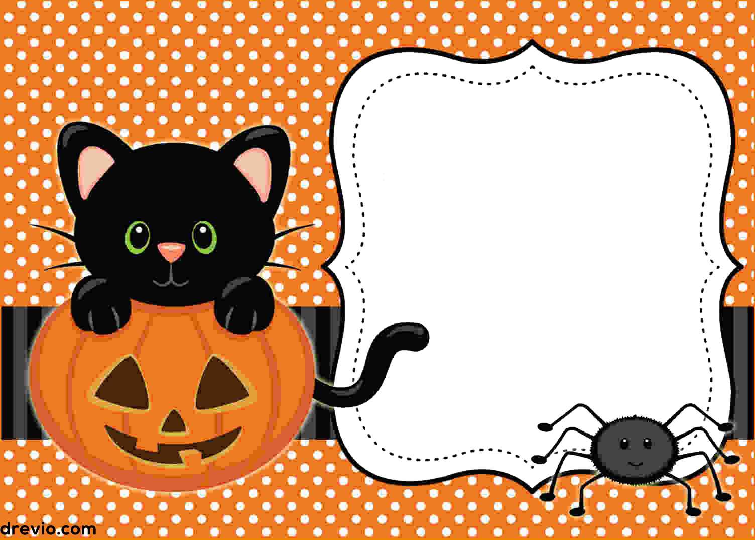 Free Printable Halloween Invitations Templates | Drevio With Free Halloween Templates For Word