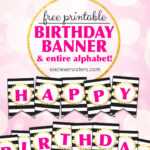 Free Printable Happy Birthday Banner And Alphabet – Six Pertaining To Diy Banner Template Free