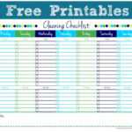 Free Printable Personal House Cleaning Checklist Template Inside Blank Cleaning Schedule Template