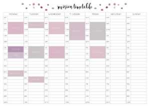 Free Revision Timetable Printable – Emily Studies inside Blank Revision Timetable Template