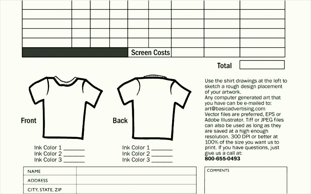 Free T Shirt Order Form Template Excel – Dreamworks With Blank T Shirt Order Form Template