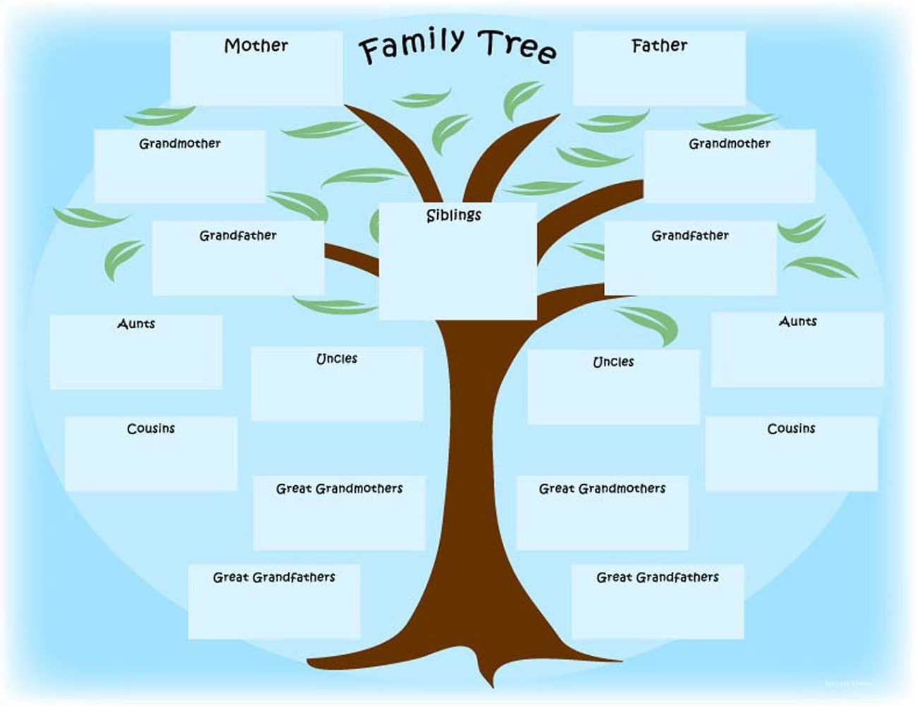 Free Templates For Kids | Printable Shelter For Fill In The Blank Family Tree Template