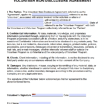 Free Volunteer Non Disclosure Agreement (Nda) | Pdf | Word Intended For Nda Template Word Document