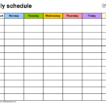 Free Weekly Schedule Templates For Word – 18 Templates With Blank Workout Schedule Template