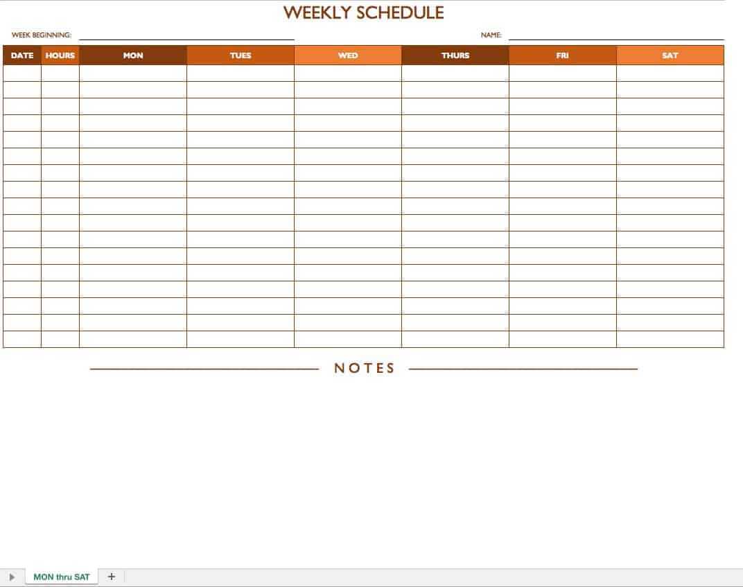 Free Work Schedule Templates For Word And Excel |Smartsheet Regarding Blank Monthly Work Schedule Template
