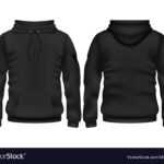 Front And Back Black Hoodie Template inside Blank Black Hoodie Template