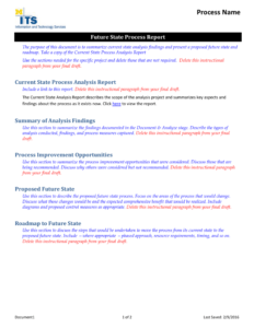 Future State Process Report Template in State Report Template