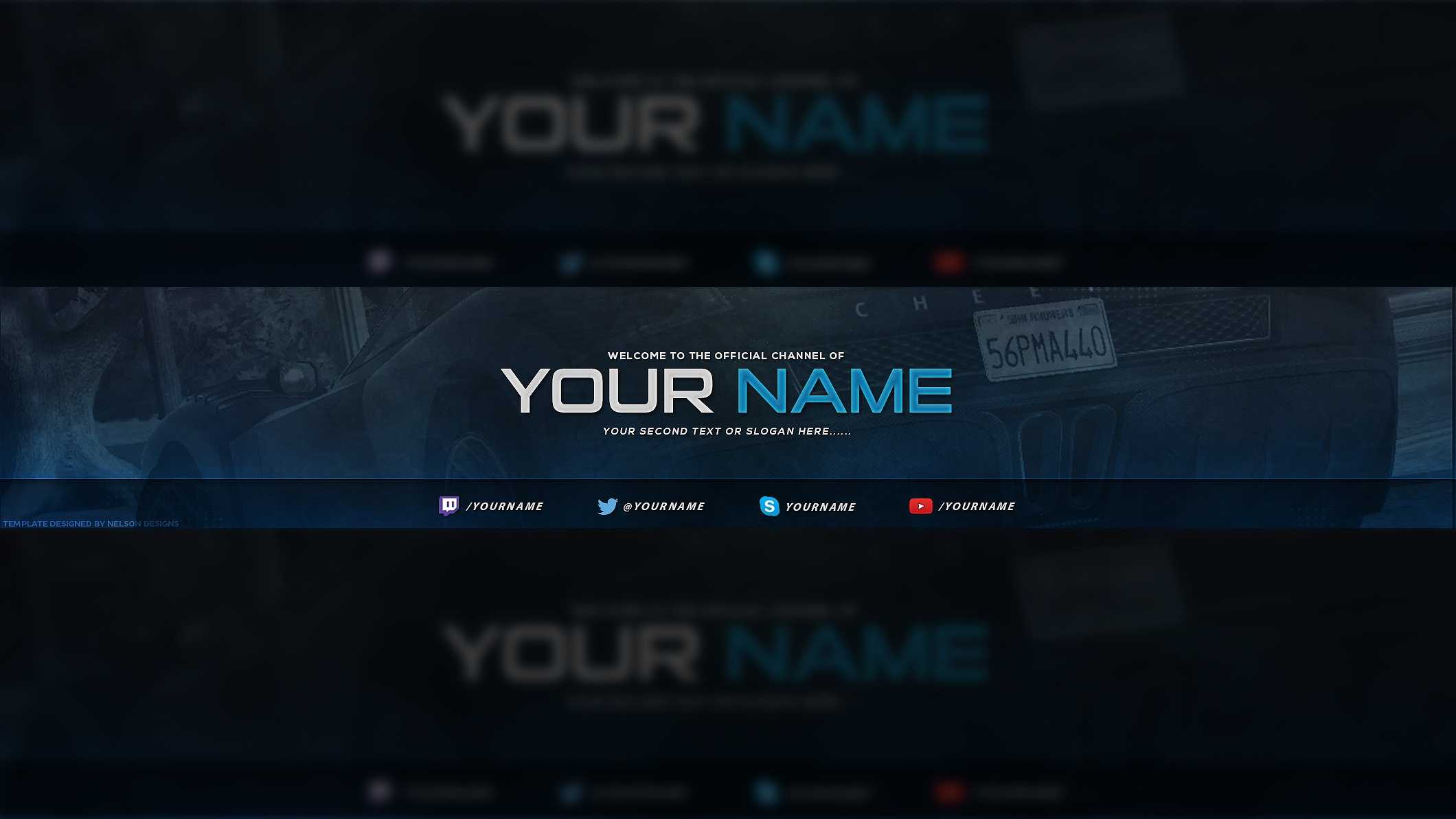 Gaming Youtube Banner Template – Tristan Nelson Intended For Yt Banner Template