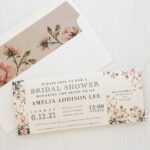 Garden Roses Bridal Shower Invitations Inside Blank Bridal Shower Invitations Templates