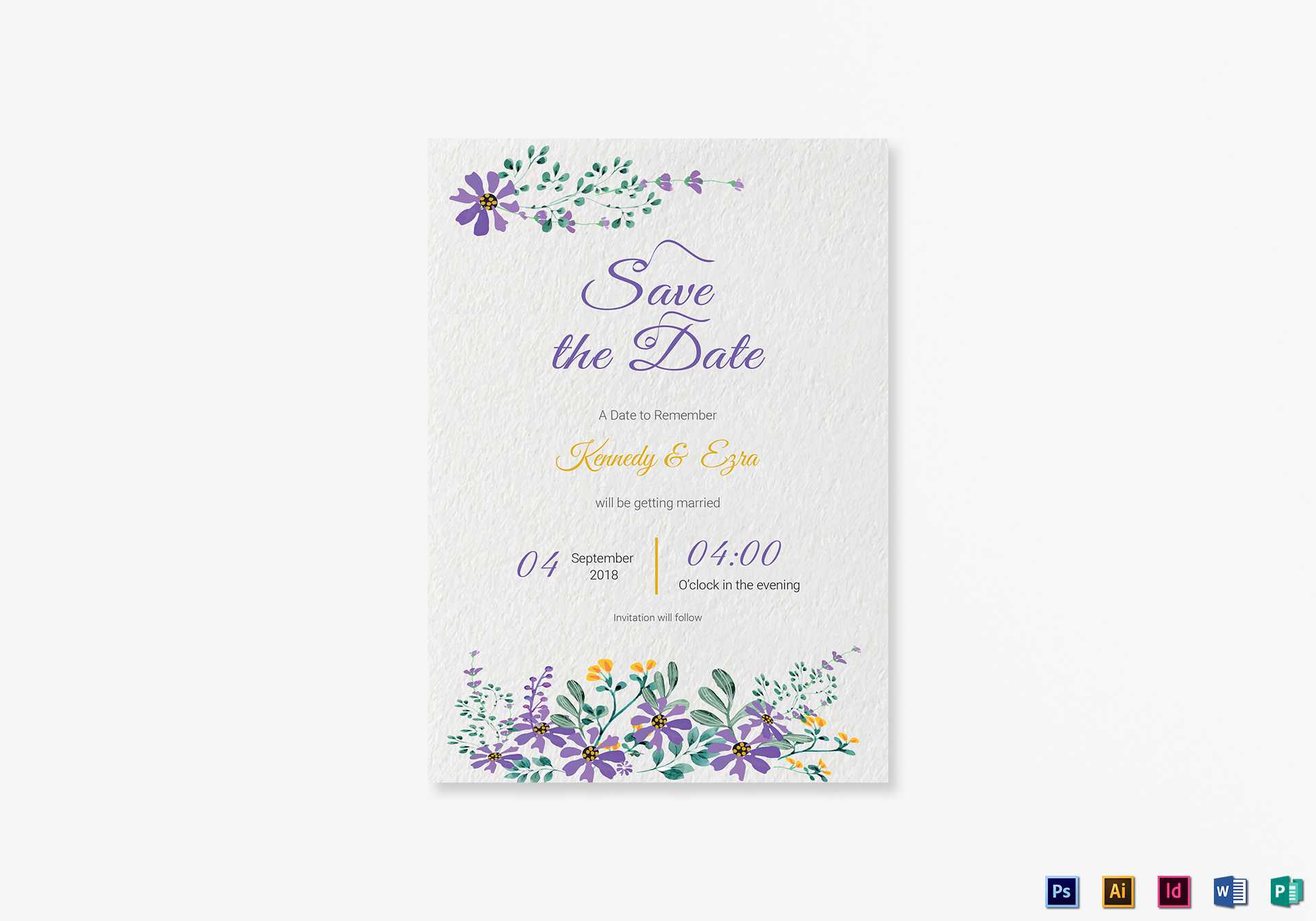Garden Save The Date Card Template Regarding Save The Date Templates Word