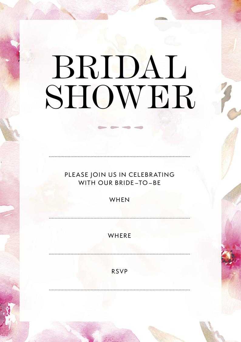 Gardens // Blank Bridal Shower Invitation (Instant Download) Intended For Blank Bridal Shower Invitations Templates