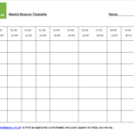Gcse Revision Timetable – Karan.ald2014 Within Blank Revision Timetable Template