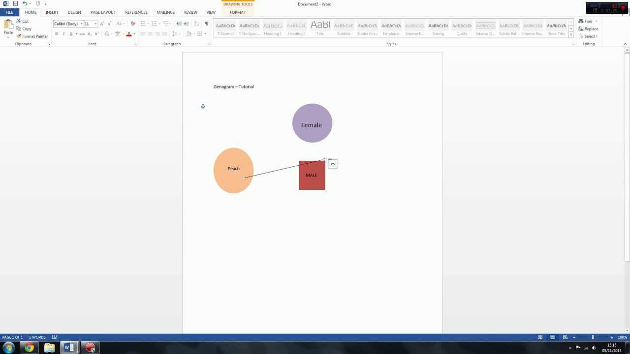 Genogram & Eco Map Tutorial – Microsoft Word For Family Genogram Template Word