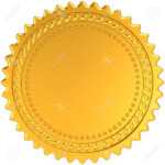 Golden Award Medal Blank Seal. Luxury Champion Badge Label. Certificate.. Inside Blank Seal Template