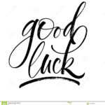Good Luck Lettering Stock Vector. Illustration Of Best Throughout Good Luck Banner Template