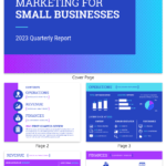 Gradient Business Marketing Quarterly Report Template With Business Quarterly Report Template
