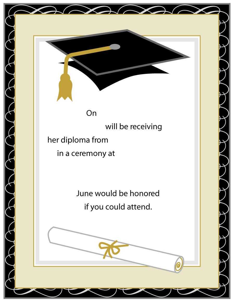 Graduation Invitation Layout - Karan.ald2014 Regarding Graduation Invitation Templates Microsoft Word