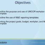 Grants – Workplan And Monitoring And Evaluation (M&e With Regard To M&amp;e Report Template