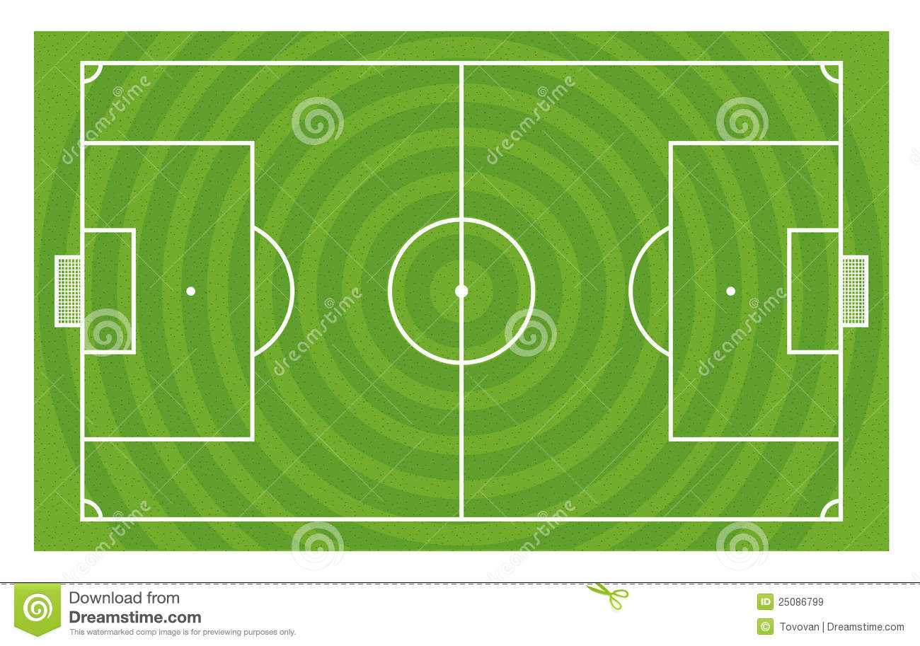 Green Football Field Template Stock Illustration For Blank Football Field Template