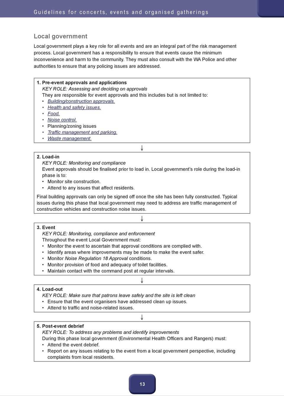 Guidelines For Concerts, Events And Organised Gatherings Pertaining To Event Debrief Report Template