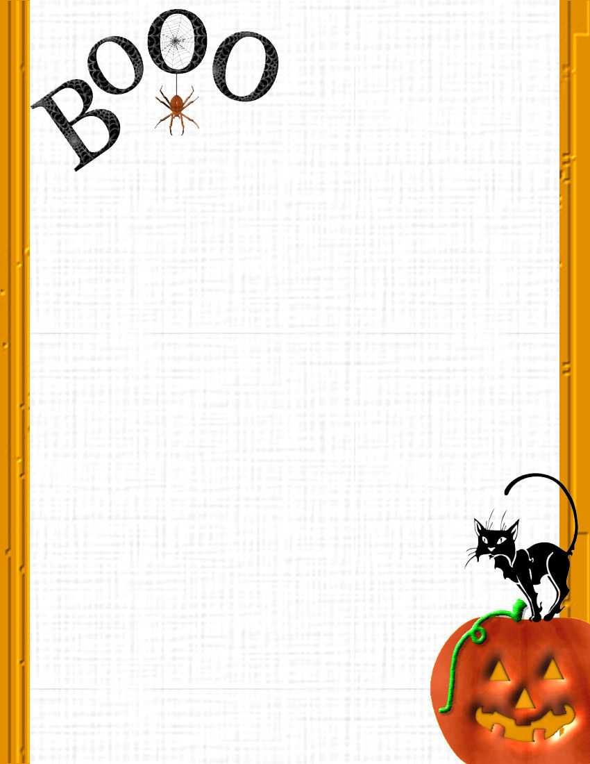 Halloween 1 Free Stationery Template Downloads For Free Halloween Templates For Word