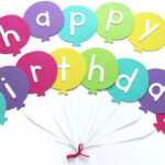 Happy Birthday Banner Diy Template | Balloon Birthday Banner Within Diy Birthday Banner Template