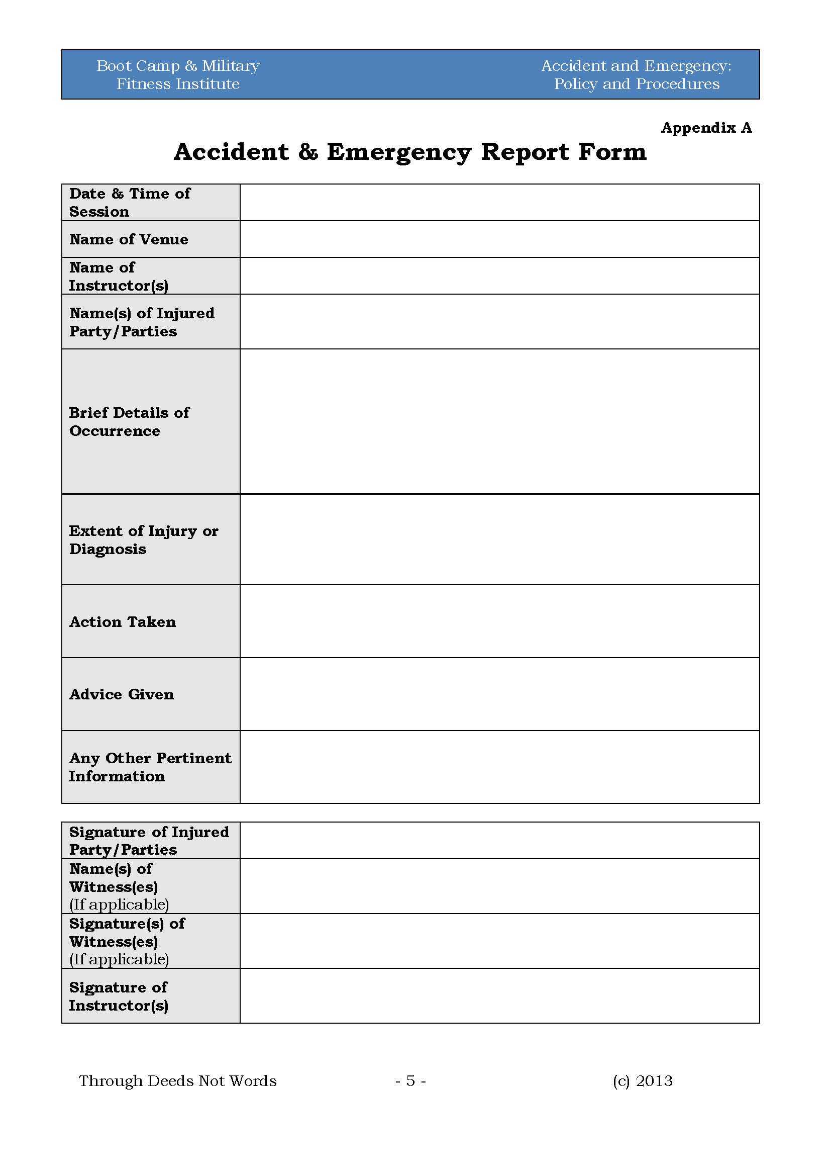 Health Club Incident Report Form – Tomope.zaribanks.co With Regard To Incident Report Template Itil