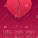 Heart Paper Tear Repairstaples, Valentine`s Day Concept Intended For Staples Banner Template