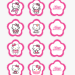 Hello Kitty Cupcake Topper Template, Hd Png Download – Kindpng Inside Hello Kitty Banner Template