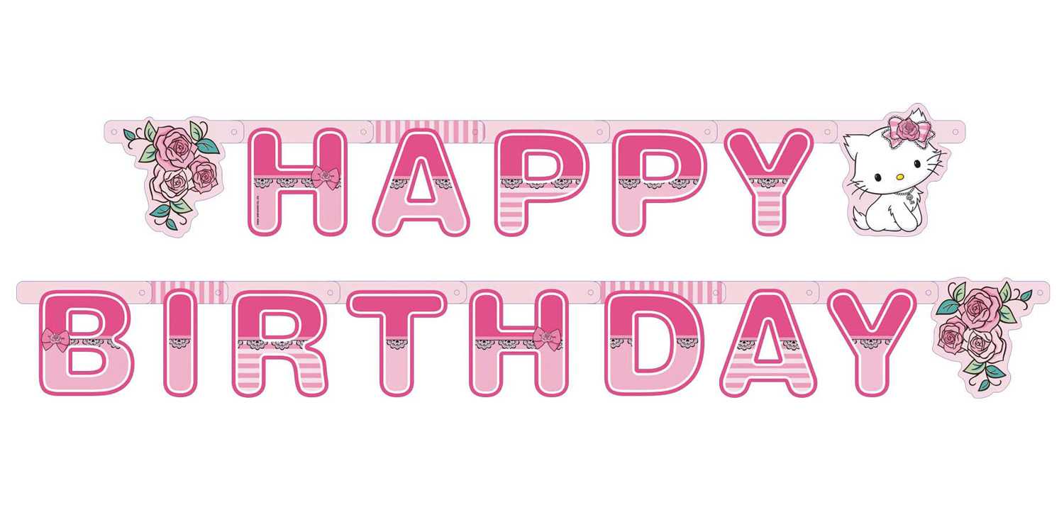 Hello Kitty Happy Birthday Clipart Within Hello Kitty Birthday Banner Template Free