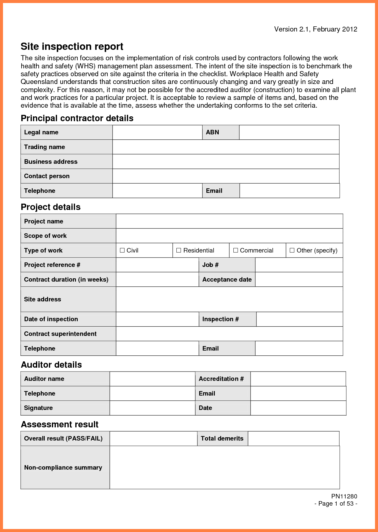 Home Inspection Report Template And 9 Construction Site With Site Visit Report Template