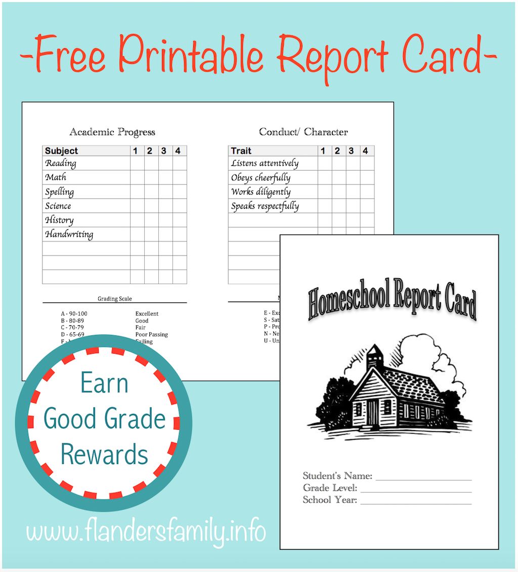 Homeschool Report Cards – Flanders Family Homelife Pertaining To Homeschool Middle School Report Card Template