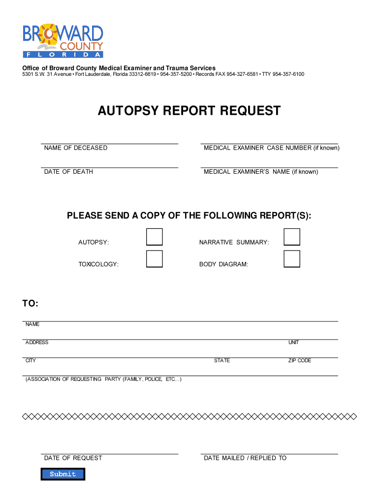 How Do You Request An Autopsy Report In Florida – Fill With Regard To Blank Autopsy Report Template