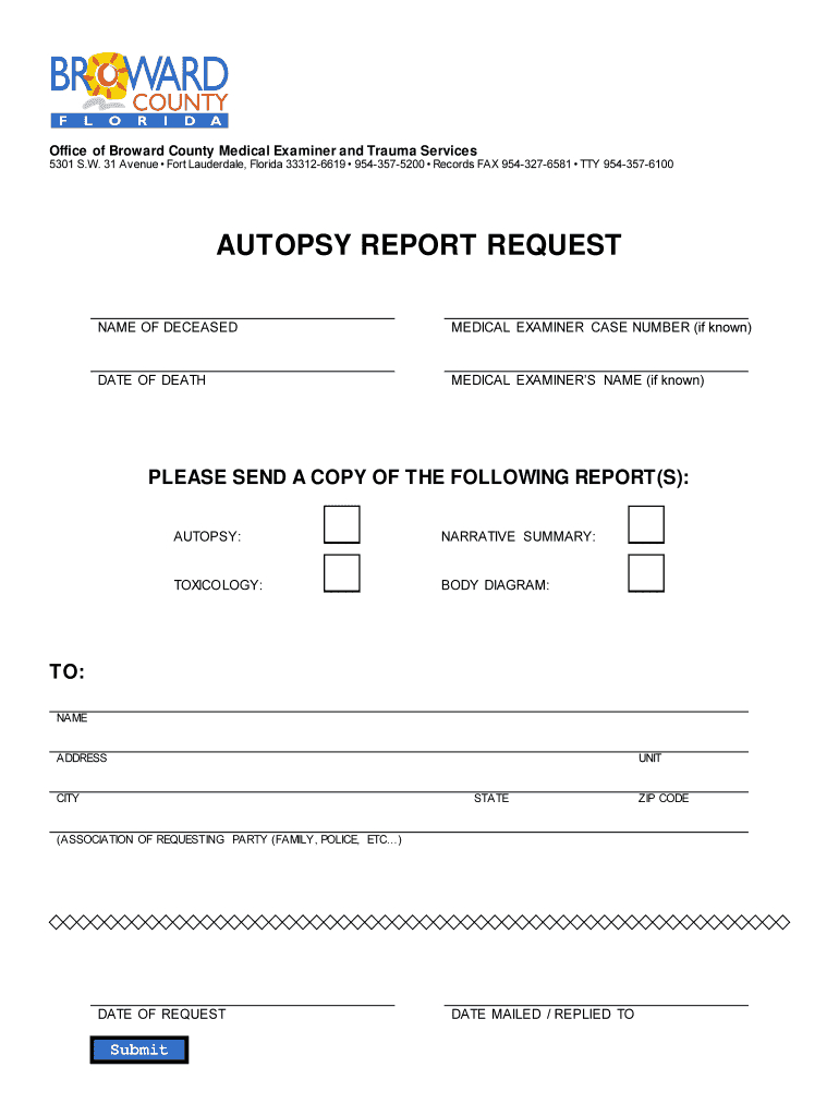 How Do You Request An Autopsy Report In Florida – Fill With Regard To Blank Autopsy Report Template