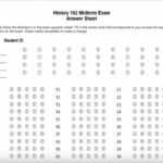 How To Create A Multiple Choice Test Answer Sheet In Word For Remark Office  Omr Intended For Blank Answer Sheet Template 1 100