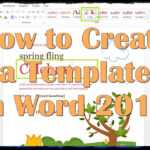 How To Create A Template In Word 2013 Pertaining To How To Insert Template In Word