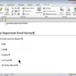 How To Create A Word Survey : Ms Word Skills for Poll Template For Word