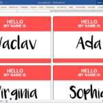 How To Create Name Tags (Badges) In Microsoft Word (Tutorial) In Name Tag Template Word 2010