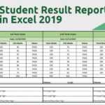 How To Create Student Result Report Card In Excel 2019 Throughout Homeschool Report Card Template Middle School