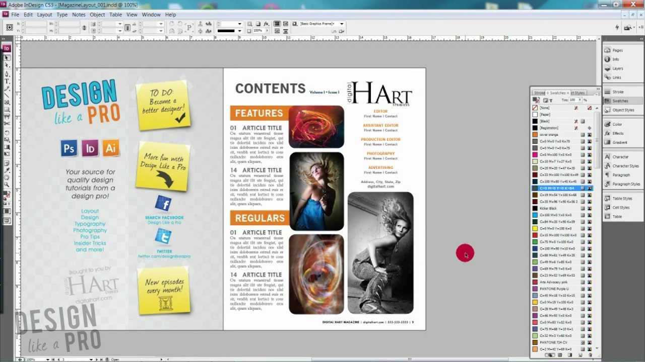 How To Design A Magazine's Table Of Contents // Magazine Design With Regard To Magazine Template For Microsoft Word