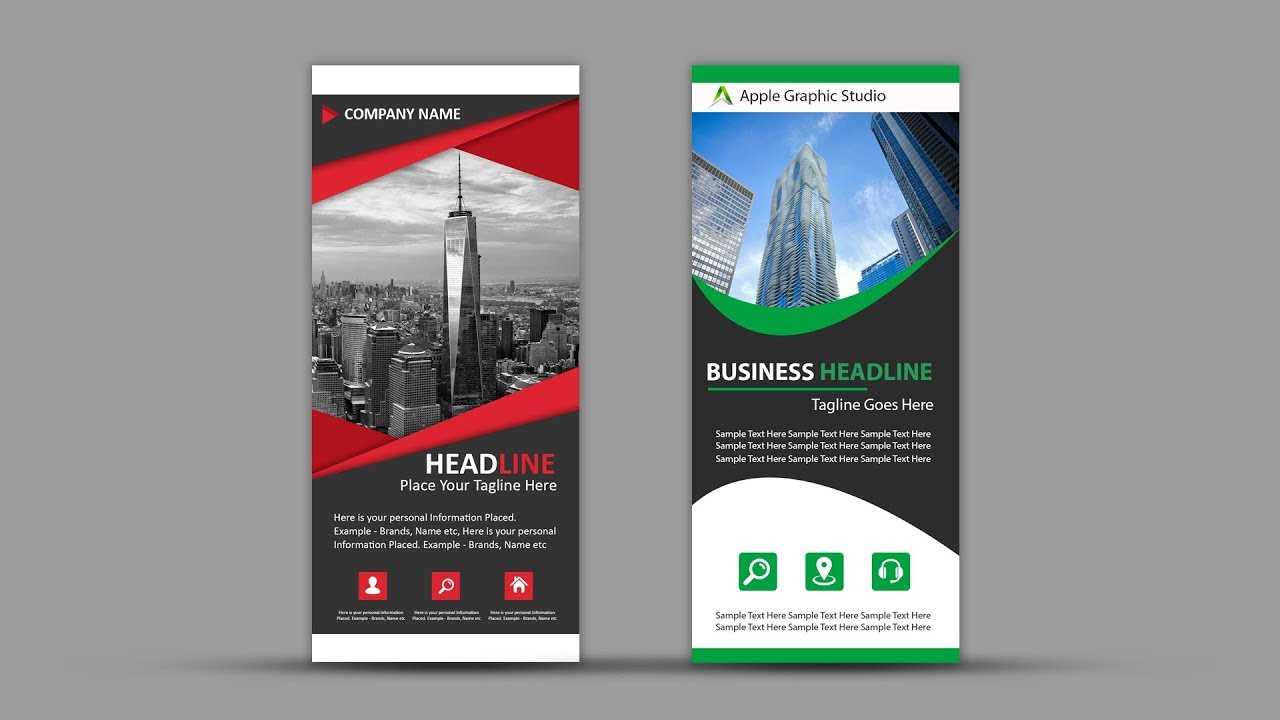 How To Design Roll Up Banner For Business | Photoshop Tutorial In Pop Up Banner Design Template