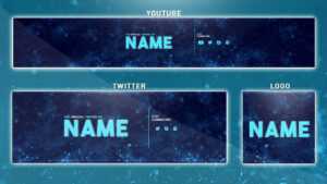 How To Edit On Youtube Banner Template | Photoshop (Banner - Logo - Twitter  Psd) for Banner Template For Photoshop