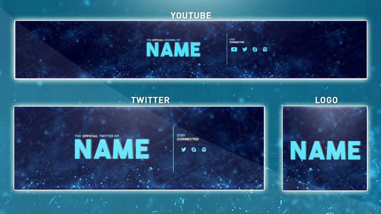 How To Edit On Youtube Banner Template | Photoshop (Banner – Logo – Twitter  Psd) For Banner Template For Photoshop