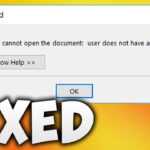 How To Fix Word Cannot Open The Document User Does Not Have Access  Privileges Error (Easy Solution) pertaining to Word Cannot Open This Document Template